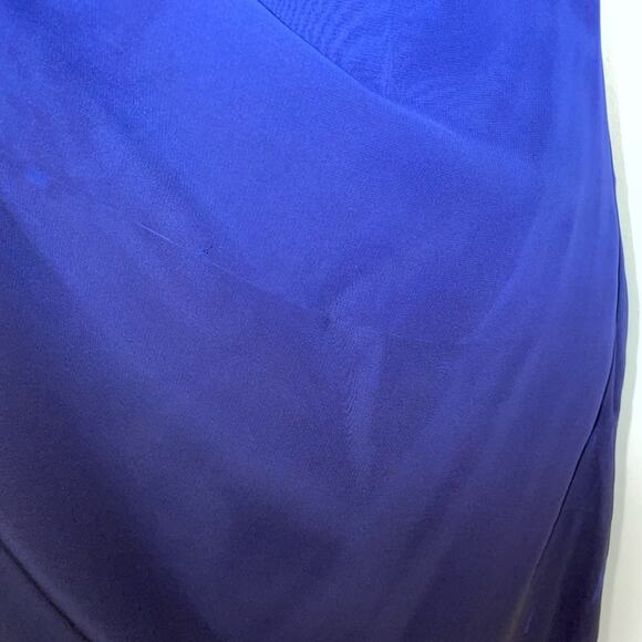 Mikael Aghal one Shoulder Beaded Shift Cocktail Dress Sz 14 - Picture 6 of 7